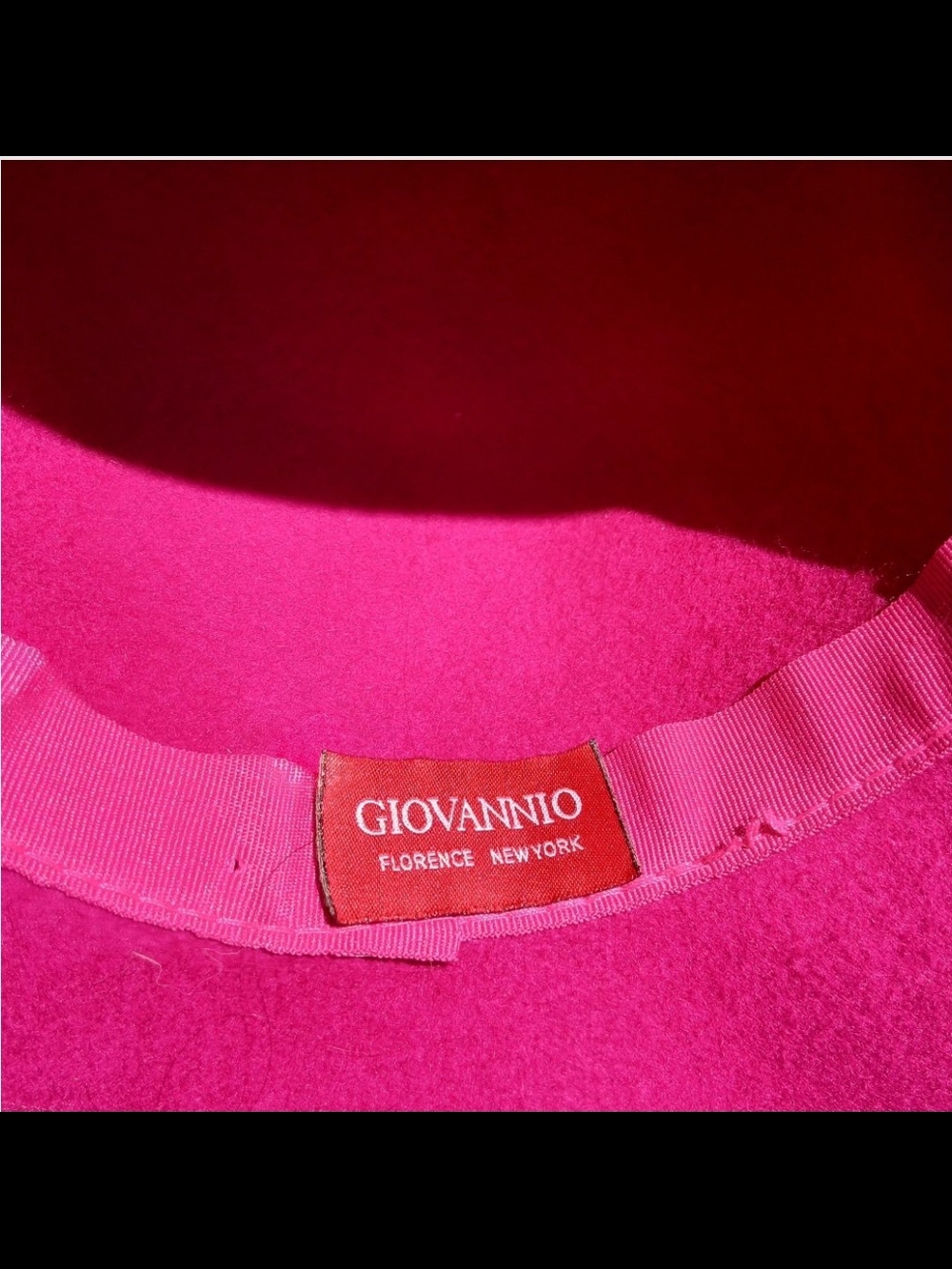 Women's Fuchsia Dress Hat with Decorative Mesh Bow - Picture 4 of 6